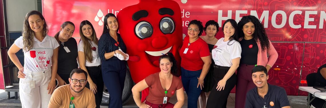 Doação de sangue no Hospital Estadual de Trindade (Hetrin), contribuindo para salvar vidas com um gesto de solidariedade com 230 bolsas de sangue coletadas.